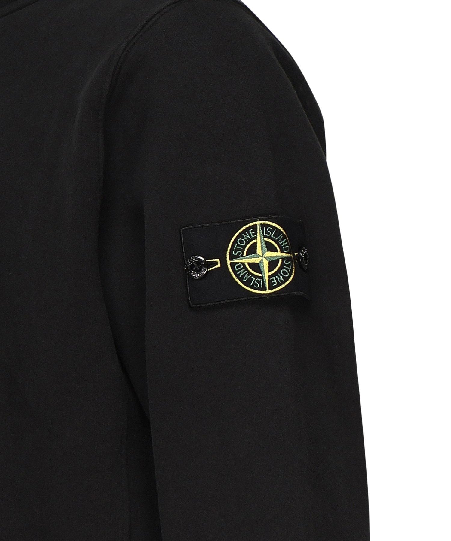 Felpa con zip e logo<BR/> K2S156100068 S0A20V0029 STONE ISLAND 