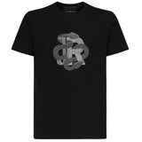 T-shirt con logo strass RMP25481TS BLACK JOHN RICHMOND 