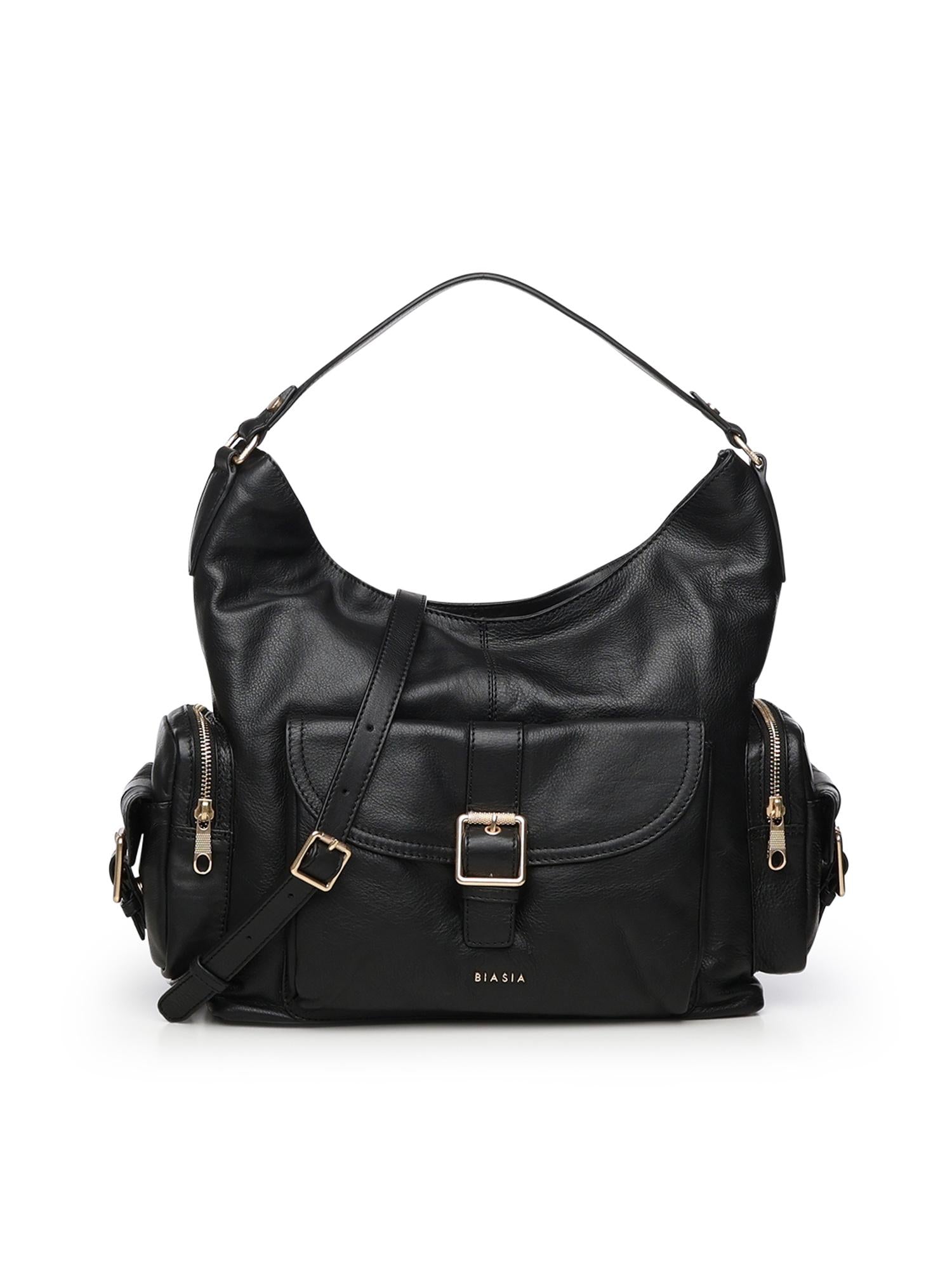 Borsa a spalla Factor in pelle BIBP9EC03 NERO BIASIA 