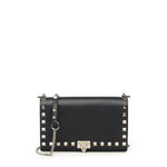 Mini bag con catena Rockstud in vitello granato 8W2P0Y59 VSH0NO VALENTINO GARAVANI 