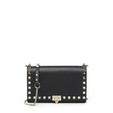 Mini bag con catena Rockstud in vitello granato 8W2P0Y59 VSH0NO VALENTINO GARAVANI 