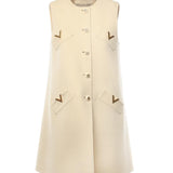 Gilet in compact drat 7B3CF7T0 6JAET5 VALENTINO GARAVANI 