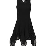 Abito corto con ruche in maglia AA9R2710K074B 995 ALAIA 