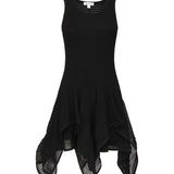 Abito corto con ruche in maglia AA9R2710K074B 995 ALAIA 