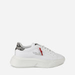 Sneakers Nemesis in nappa con lacci cerati NEMESIS2 PYTHONWHITE GIULIANO GALIANO 