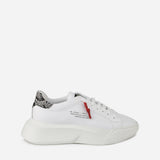 Sneakers Nemesis in nappa con lacci cerati NEMESIS2 PYTHONWHITE GIULIANO GALIANO 