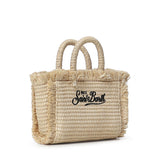 Borsa Vanity micro effetto paglia con logo VAMI015 00421L MC2 SAINT BARTH 