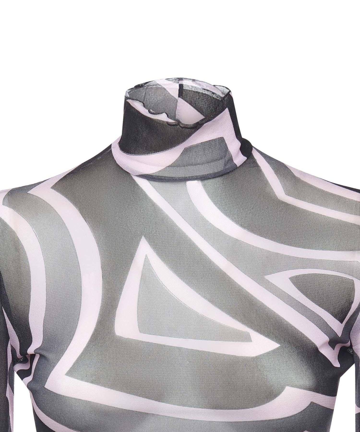 T-shirt in tulle con stampa Marmo 5UJM15 5U749047 PUCCI 