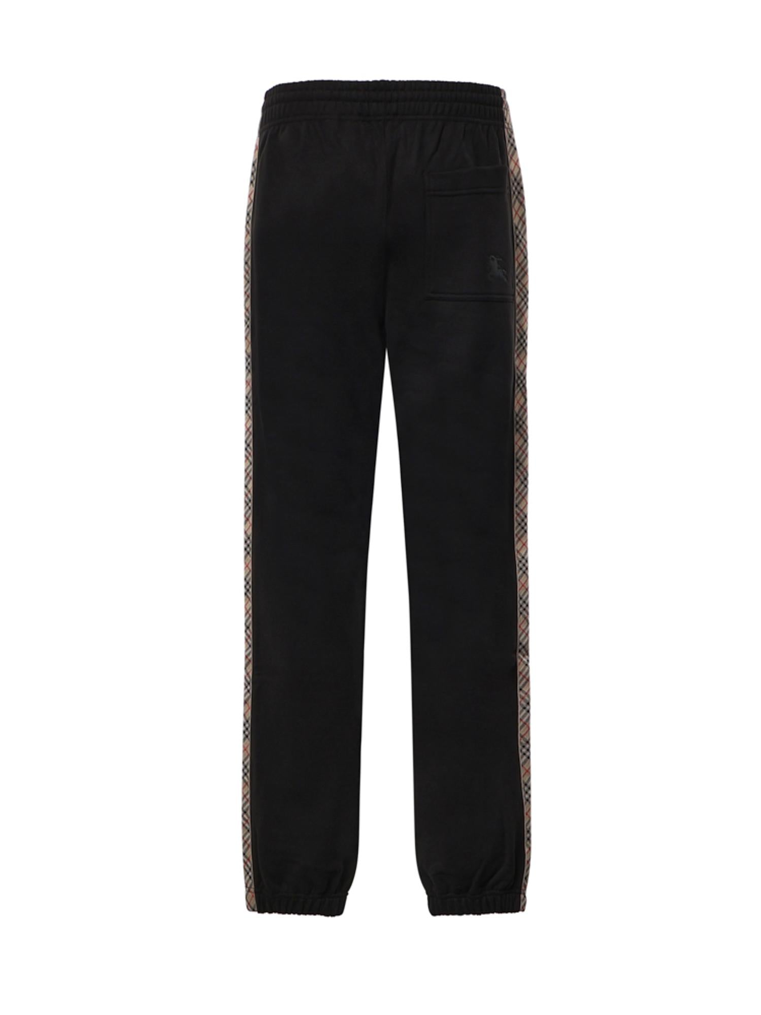 Pantaloni da jogging in cotone con finiture Check 8130399 A1189 BURBERRY 