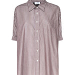 Camicia oxford a mezze maniche 01-4293 41-4088MARRONE SCARLETT G 