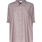 Camicia oxford a mezze maniche 01-4293 41-4088MARRONE SCARLETT G 