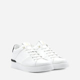 Sneakers King1 in pelle con inserto effetto coccodrillo pe 2021 KING1 -WHITE/GOLD GIULIANO GALIANO 