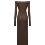 Abito midi Talia T190161A TJV155CHOCOLATE THE ANDAMANE 