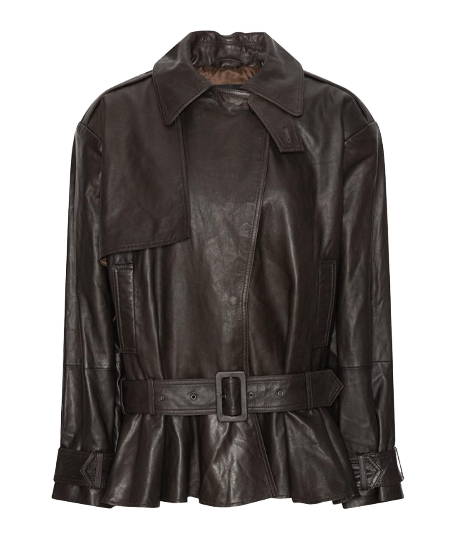 Giacca biker in pelle 115817 1667 ROTATE 