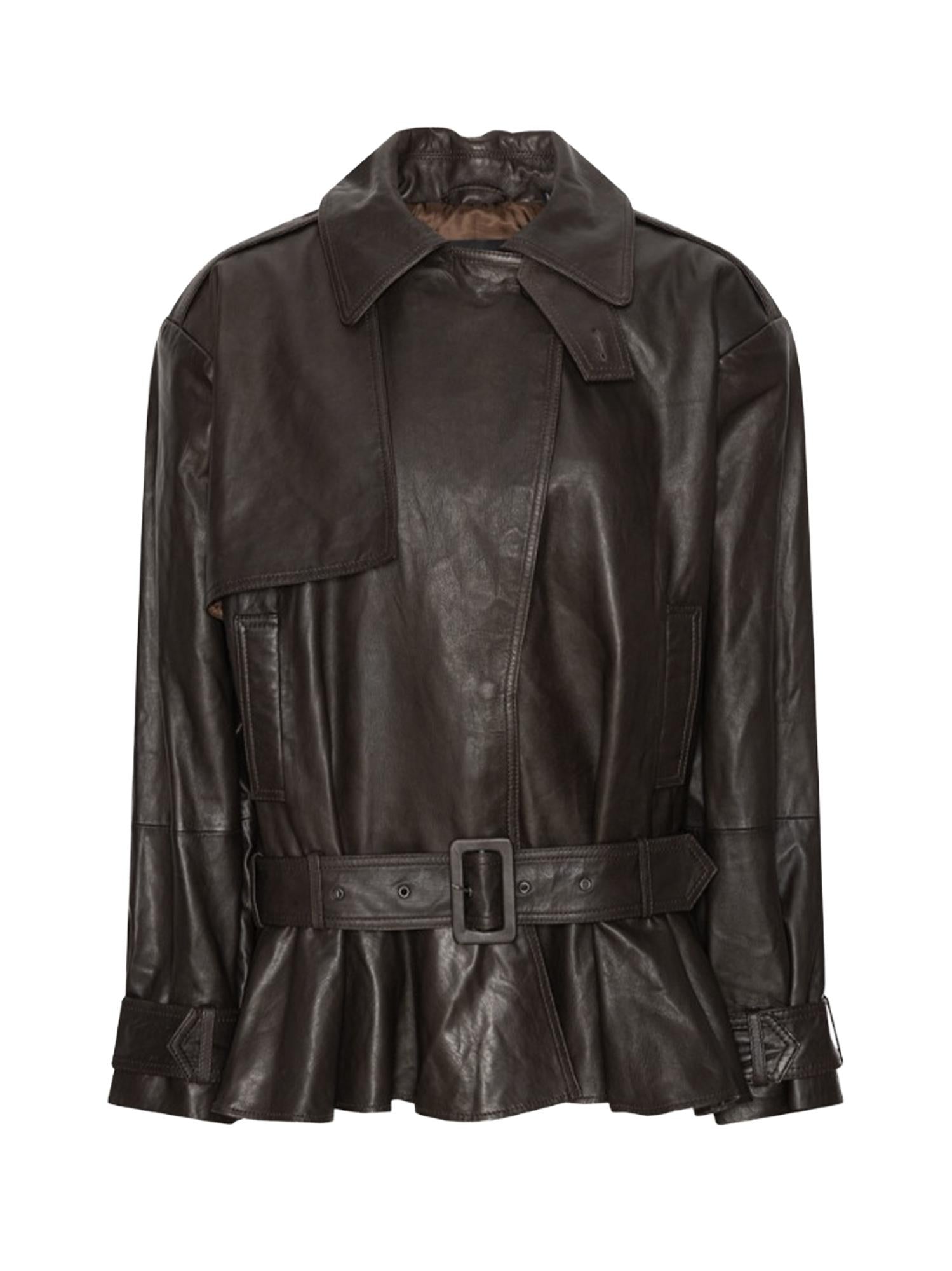 Giacca biker in pelle 115817 1667 ROTATE 