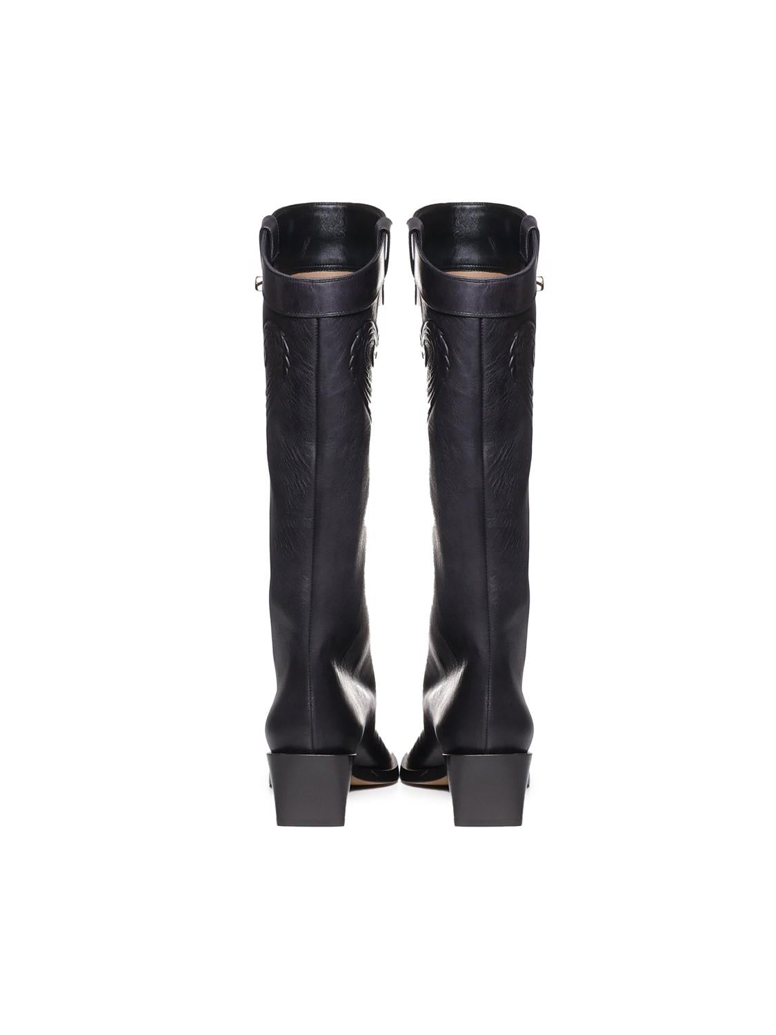 Stivali camperos Sienna SIENNA NAPPA LEATHERVEGGY BLACK MAISON SKORPIOS 