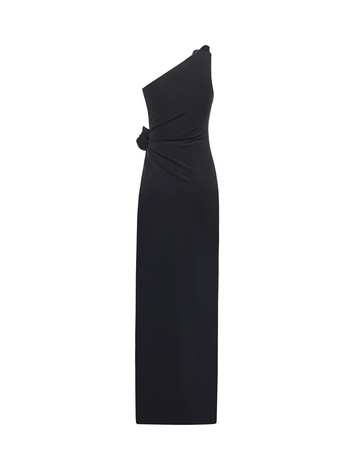 Abito lungo asimmetrico in jersey COPR213F5021 BLACK COPERNI 