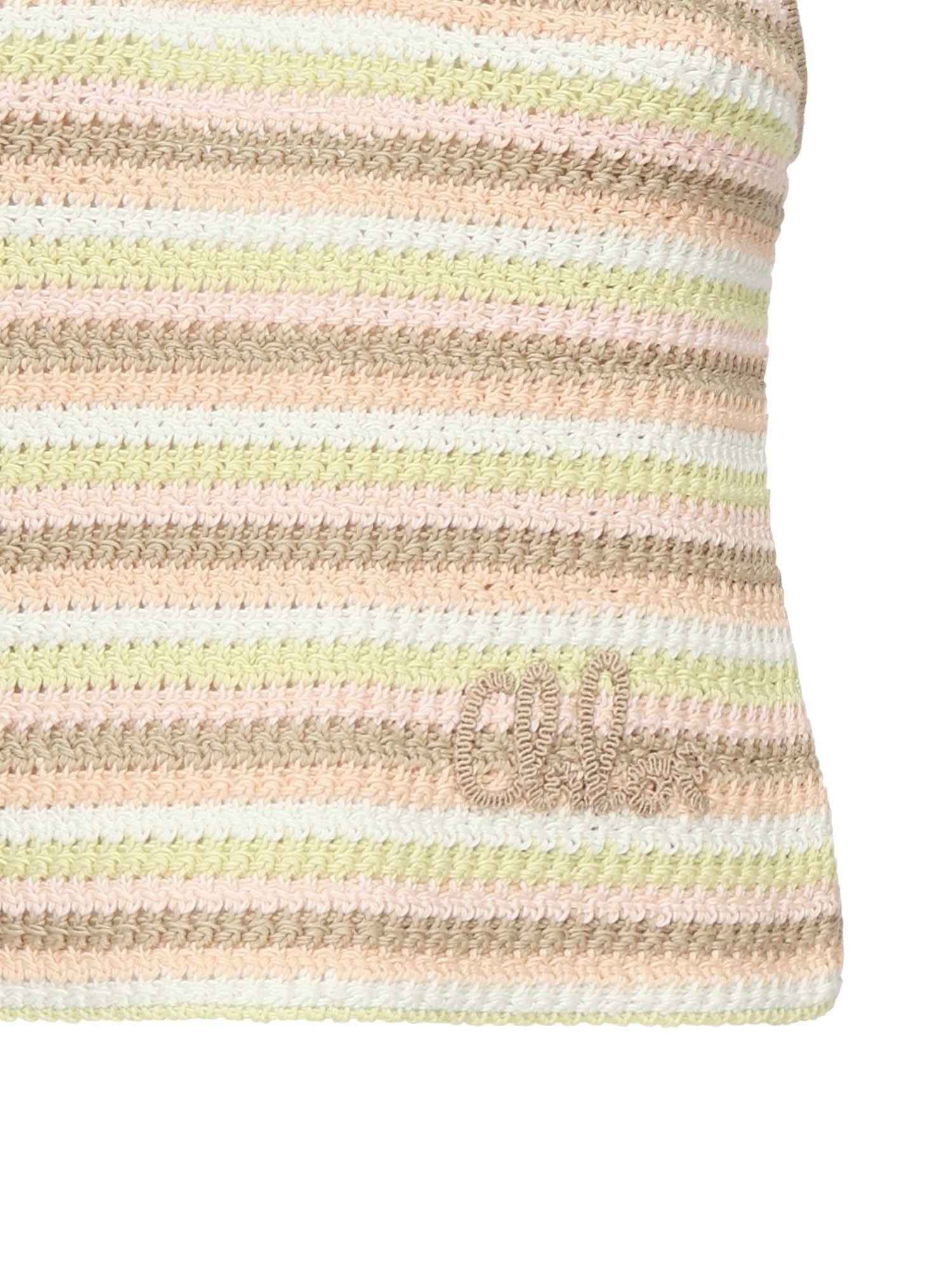 Canotta cropped con logo ricamato CHC25AMH02555 3ZA CHLOÉ 