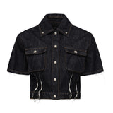 Camicia corta in denim<BR/> RWP25267CA  JOHN RICHMOND 