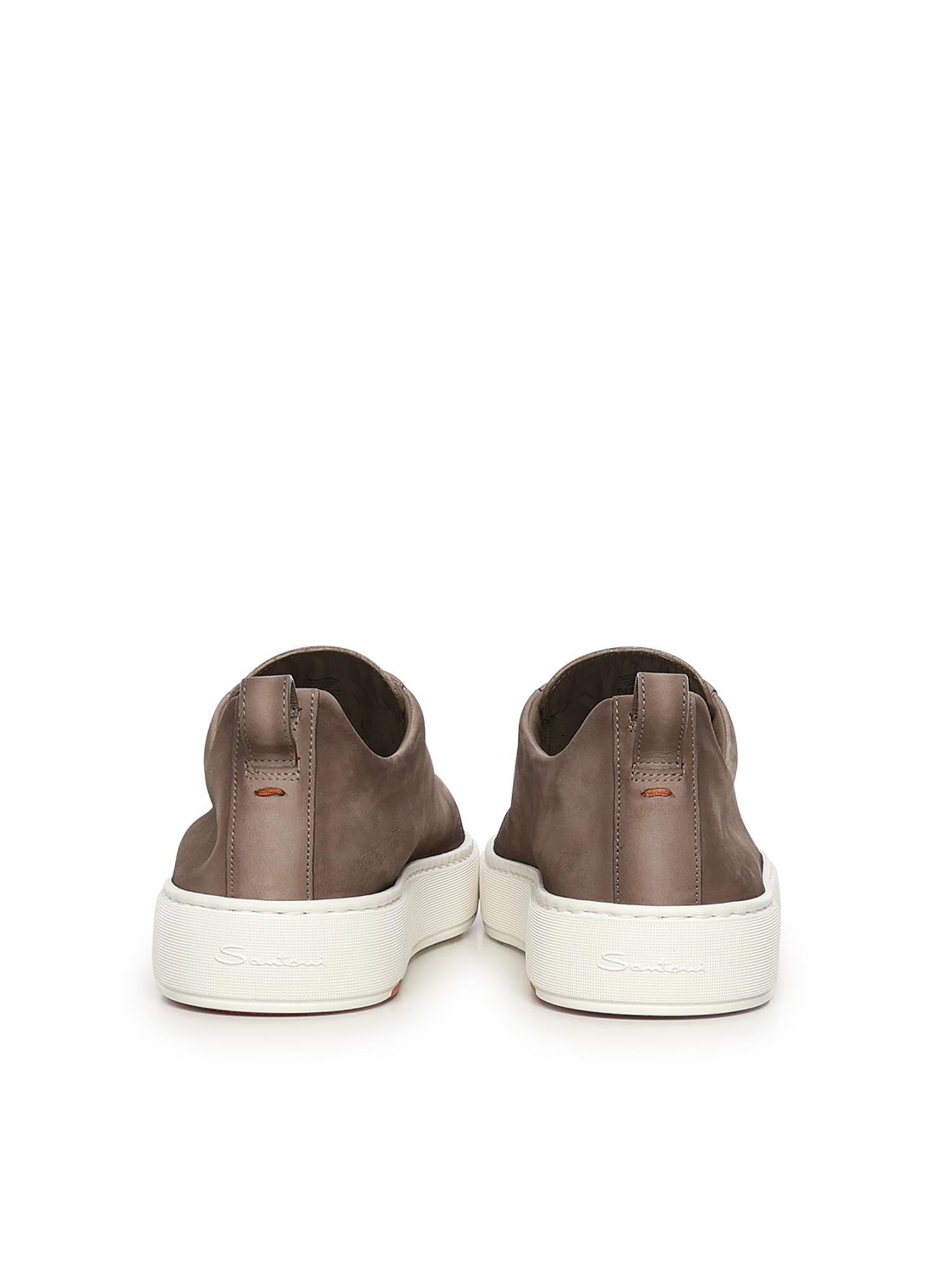 Sneaker slip-on in nabuk MBCD21995BART FEHE55 SANTONI 