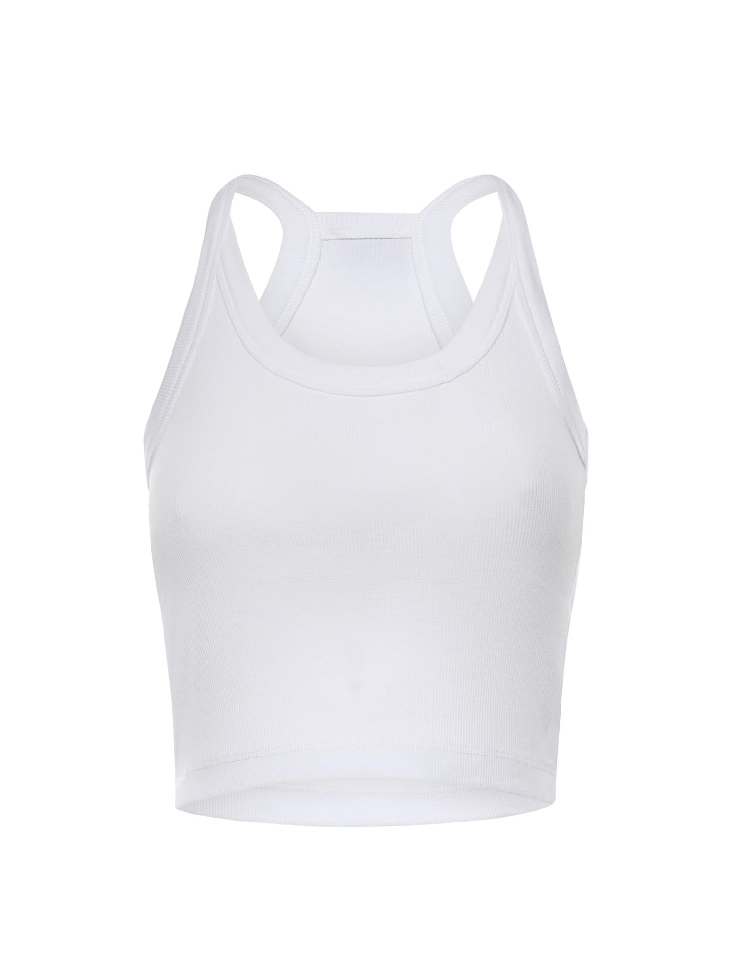 Canotta cropped con scollo asimmetrico 107304 A3IKZ14 PINKO 