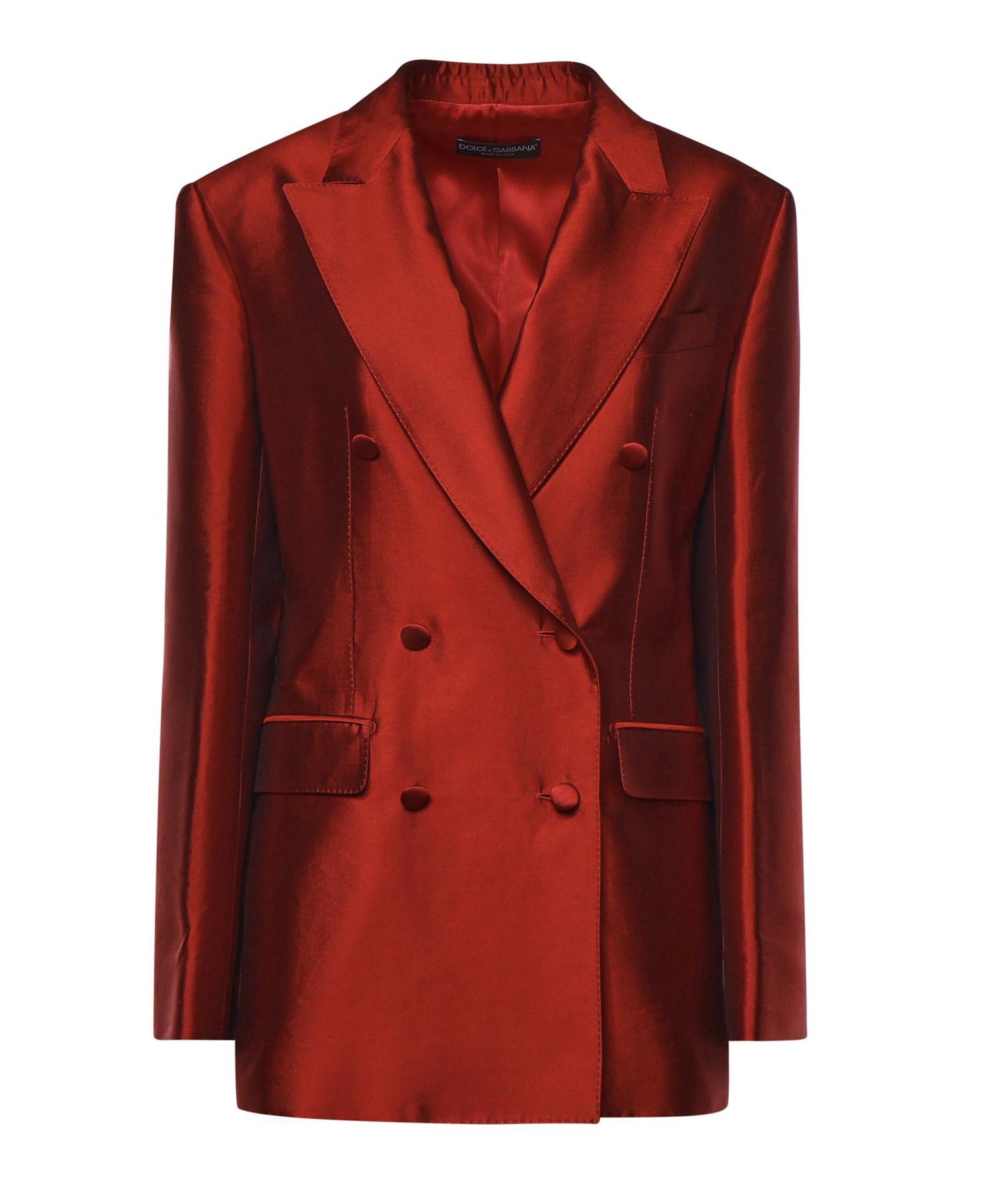 Giacca doppiopetto in mikado F29UUT FU116R0156 DOLCE & GABBANA 