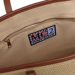 Borsa Vivian Mid Straw effetto raffia con logo VIV0007 00368L MC2 SAINT BARTH 