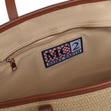 Borsa Vivian Mid Straw effetto raffia con logo VIV0007 00368L MC2 SAINT BARTH 