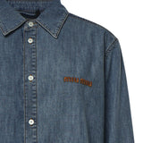 Camicia in chambray con logo GWC143 193KF0013 MIU MIU 