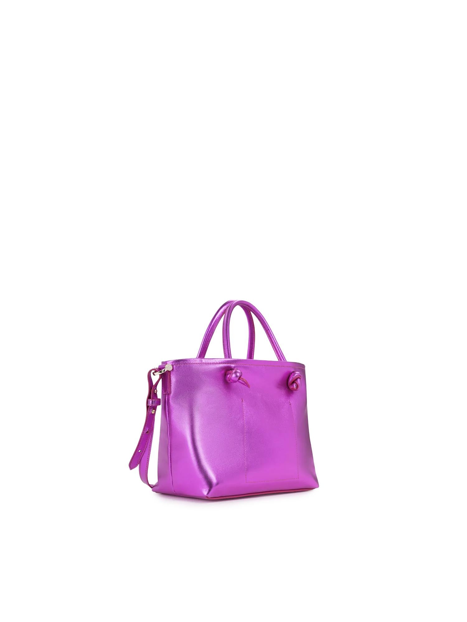 Mini bag in pelle con logo 73BP9VT02 LOLLI POPPOP PINK V° 73 