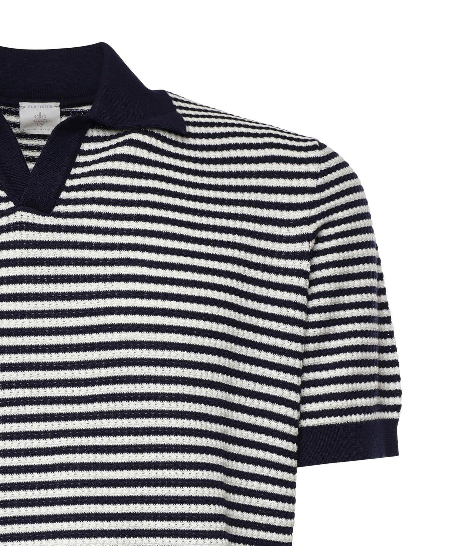 Polo a righe in cotone M76MAGM56MAG0M037 11-01 ELEVENTY 
