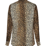 Camicia in twill di seta stampa Ocelot G5JL8T IS1NFHHL7N DOLCE & GABBANA 