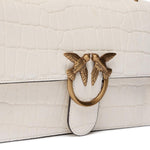 Borsa a tracolla media Love Bag One in pelle stampa coccodrillo 100941 A2YWZ15Q PINKO 
