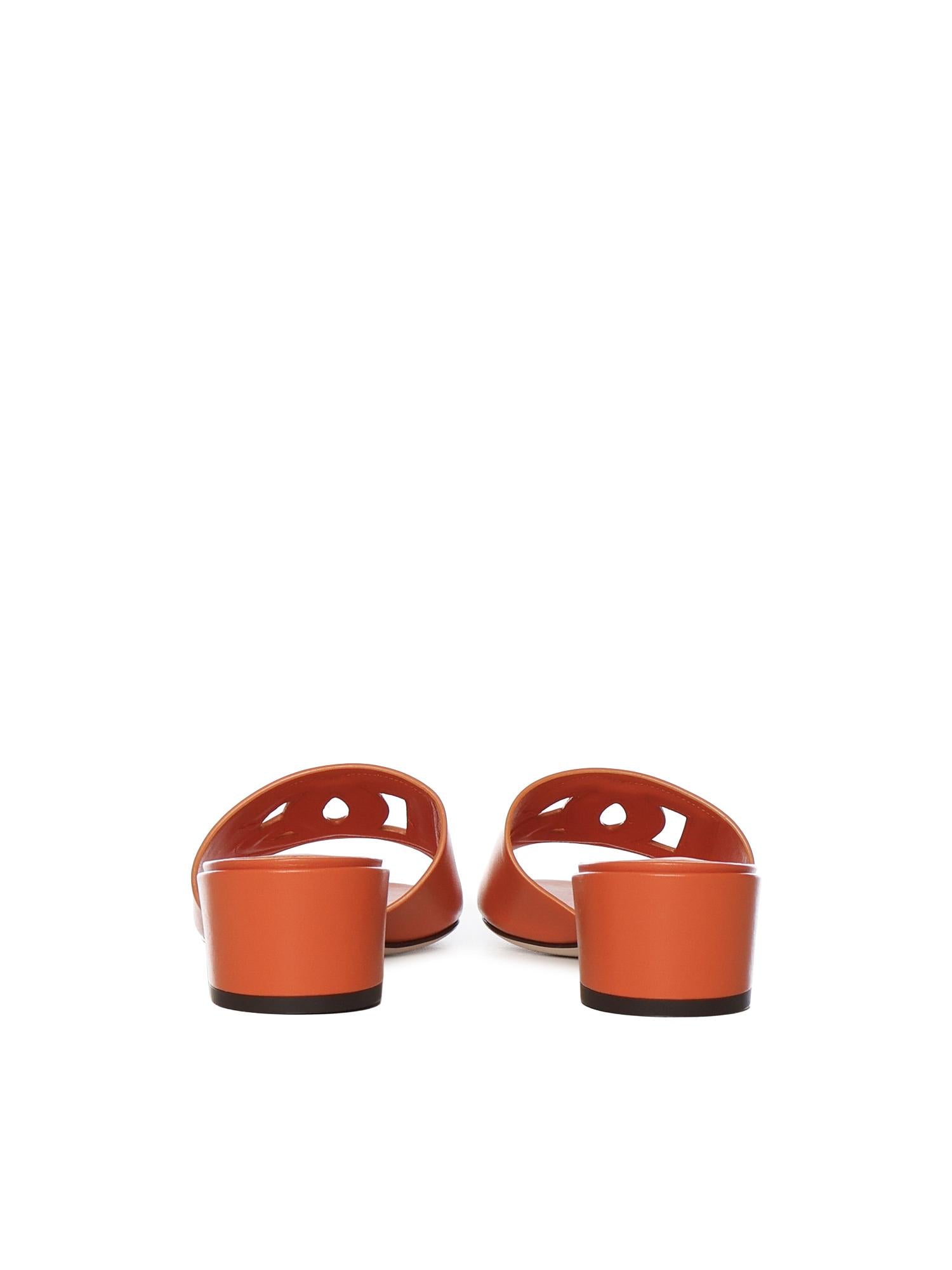 Slide in pelle di vitello con logo CR1139 AY32980244 DOLCE & GABBANA 