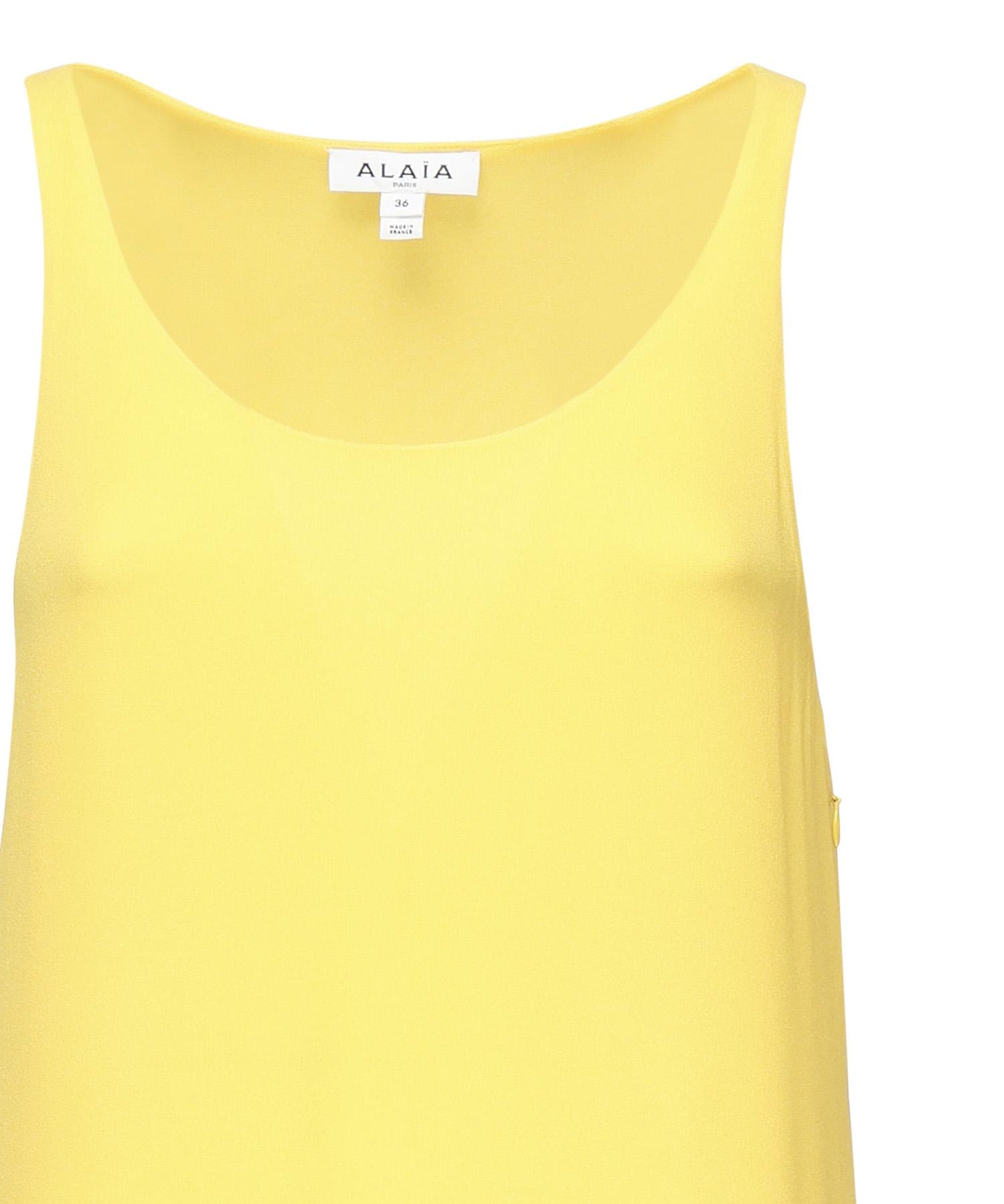 Abito lungo con ruche in georgette AA9R2708T666B 247 ALAIA 