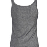 Top a canotta in maglia metallizzata con bottoni 104649 A2CQEI2 PINKO 