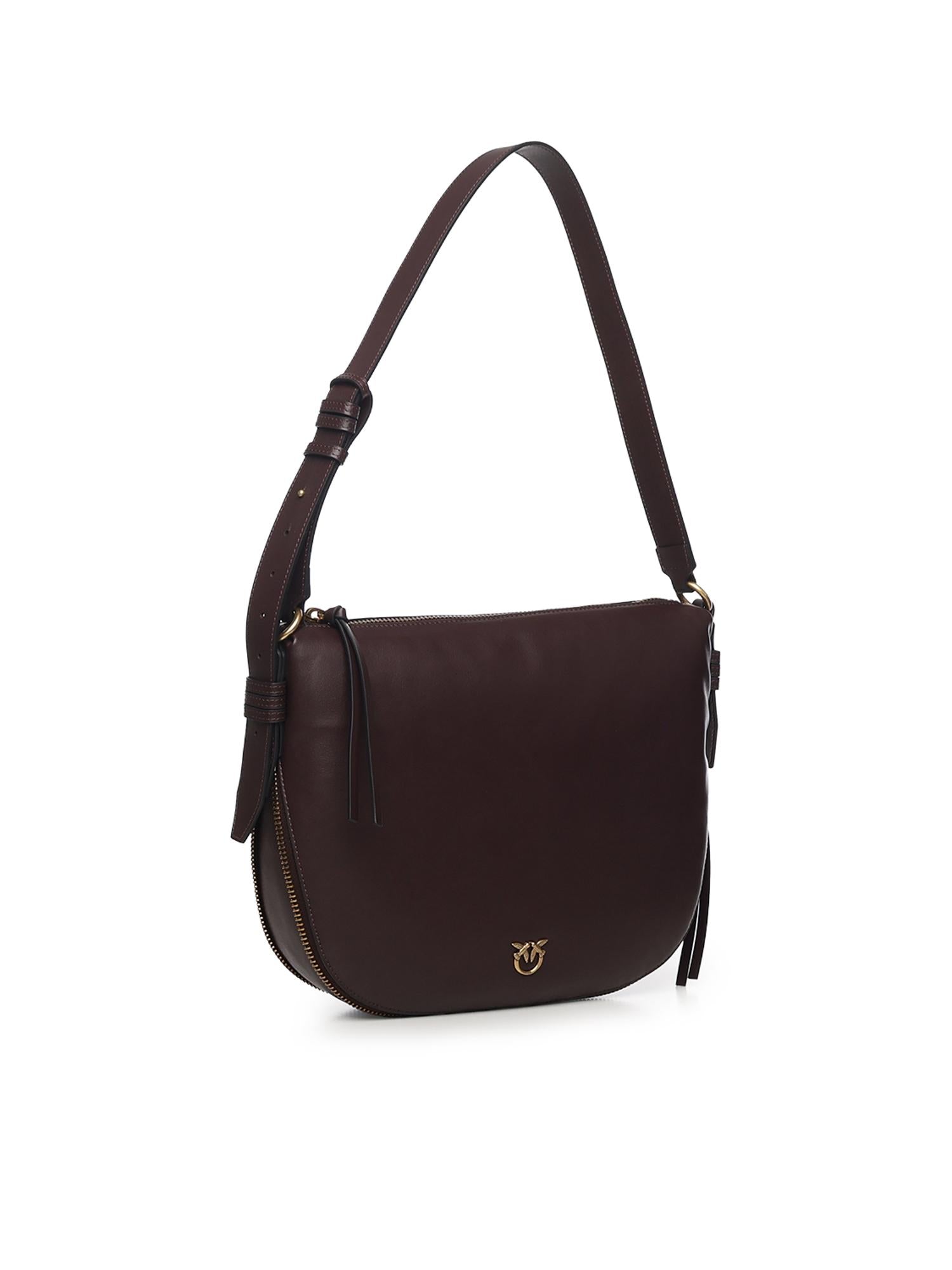 Borsa a spalla hobo in pelle 105113 A0QOLA7Q PINKO 