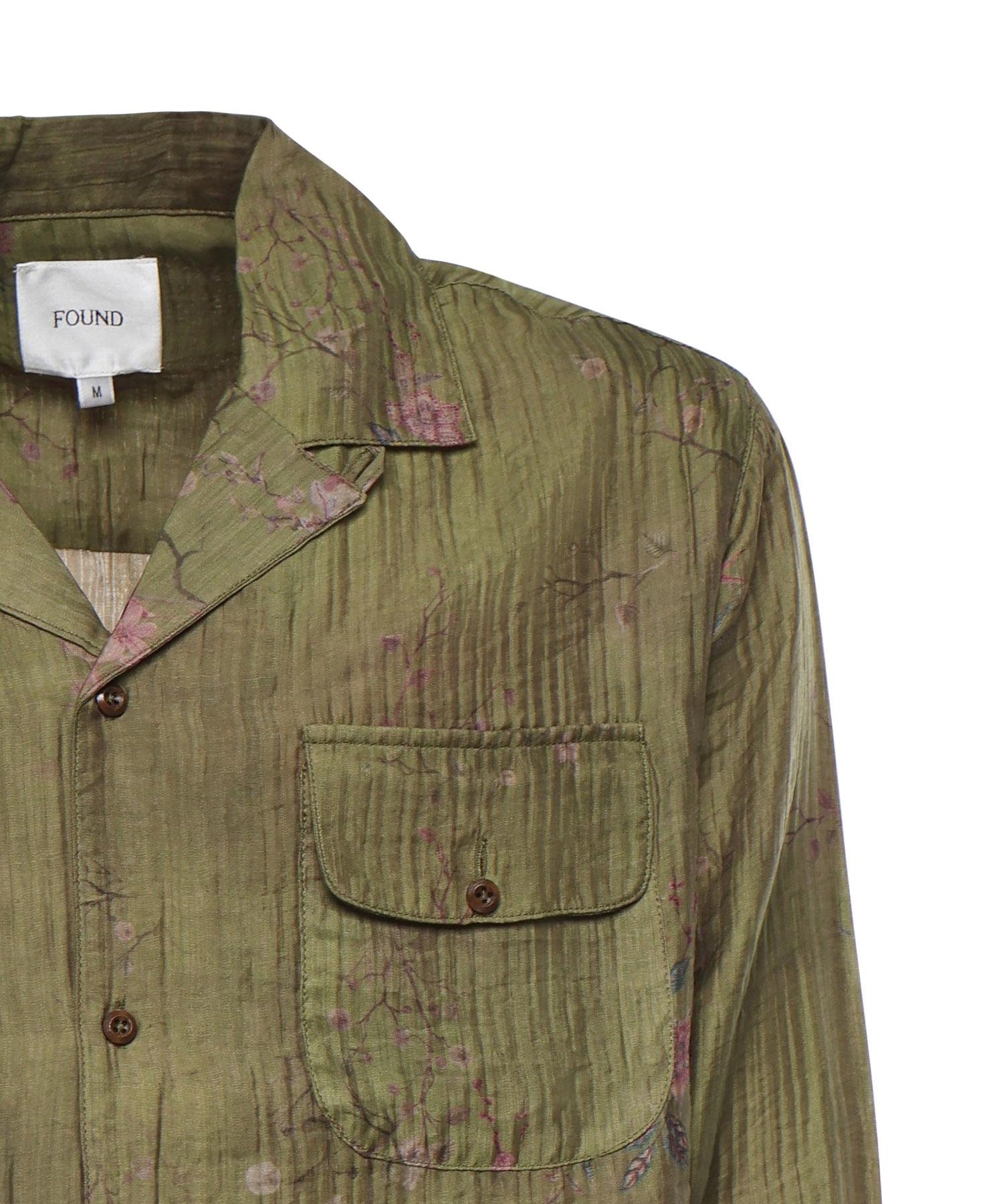 Camicia Floral Camp in misto viscosa<BR/><BR/> FOSS26SR01313 0480 FOUND 