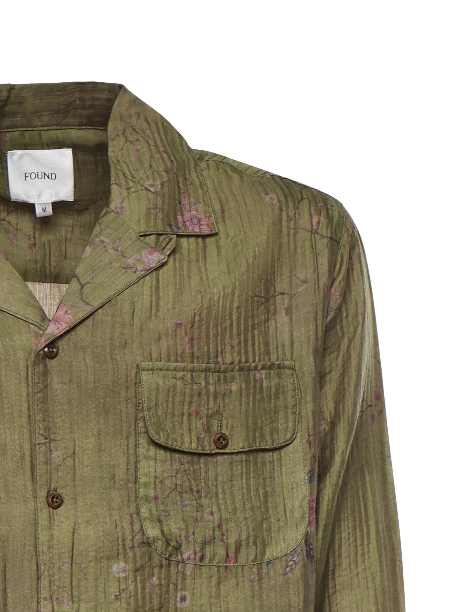 Camicia Floral Camp in misto viscosa<BR/><BR/> FOSS26SR01313 0480 FOUND 