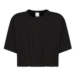 T-shirt cropped con ricamo logo 104257 A2F8Z99 PINKO 
