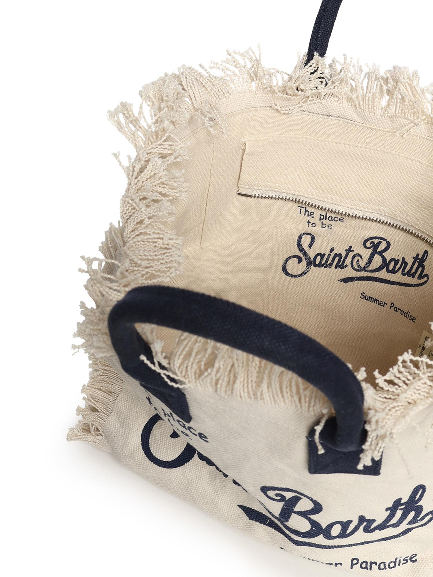 Borsa Colette in canvas con frange COL0001 02564L MC2 SAINT BARTH 