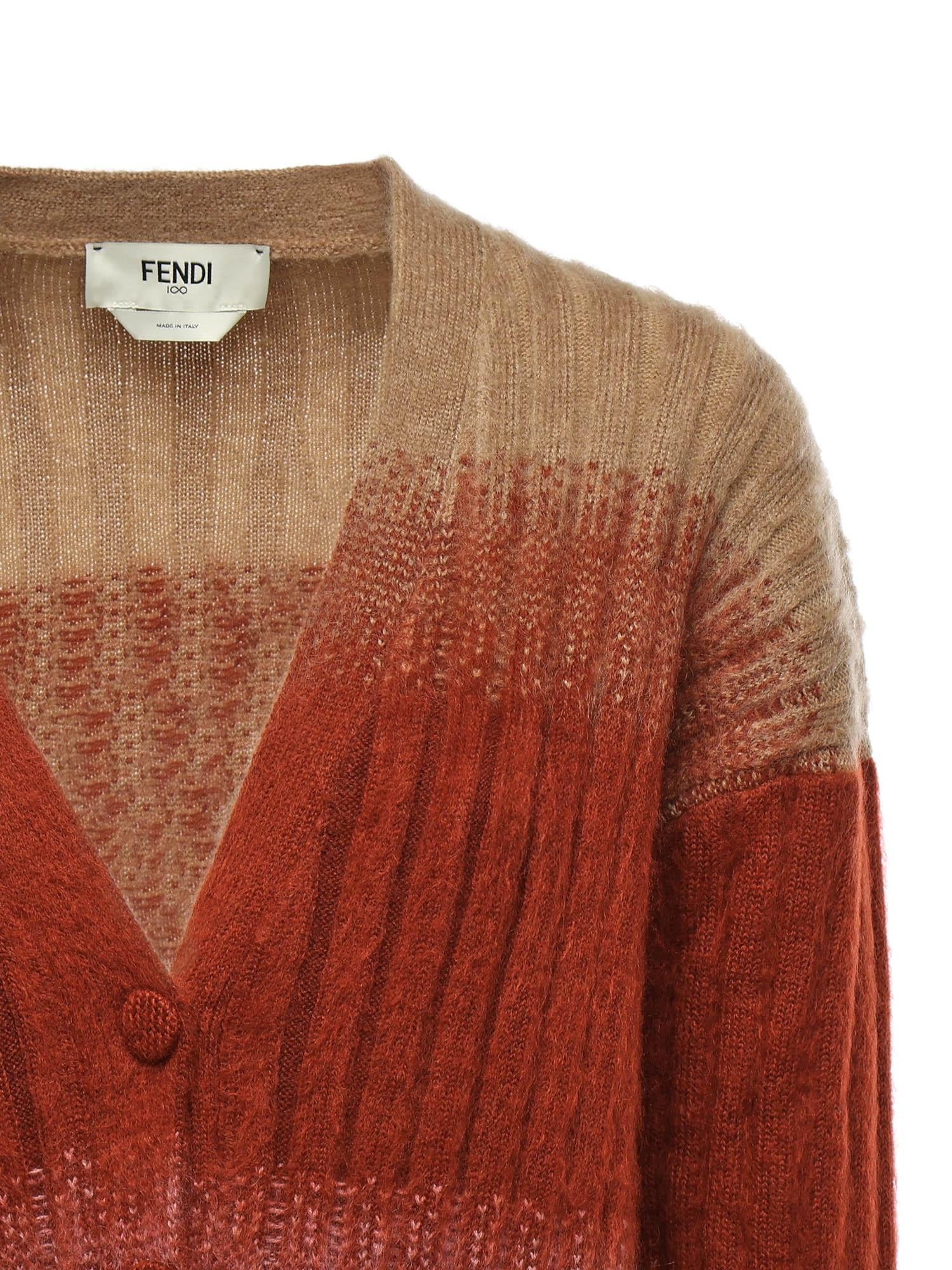 Cardigan in mohair e lana FZE540 AYLTF1TIN FENDI 