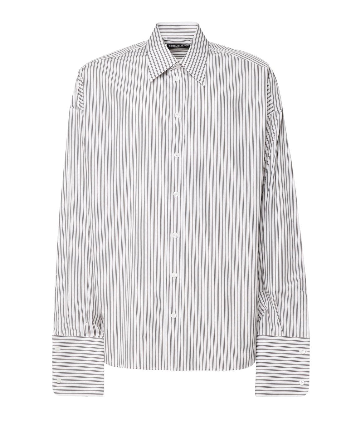 Camicia oxford con stampa rigata G5LU6T FR5ZPS8051 DOLCE & GABBANA 