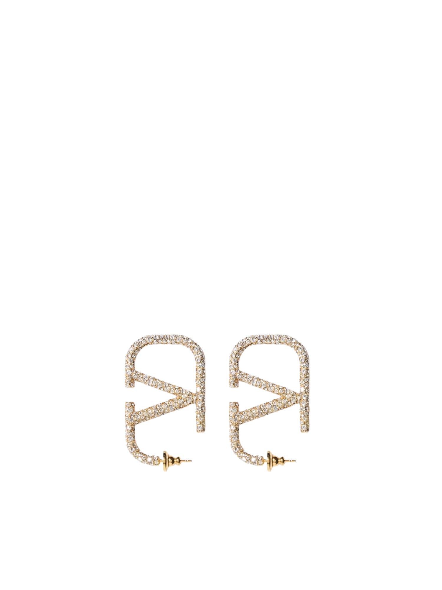 Orecchini Vlogo Signature in metallo e cristalli Swarovski® 7W2J0G04 YCWMH5 VALENTINO GARAVANI 