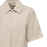 Giacca cropped in chambray FF jacquard FLF790 ASMFF1SAZ FENDI 