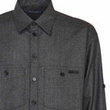 Camicia in stuoia lana mélange G5NI3T FURNCN0141 DOLCE & GABBANA 