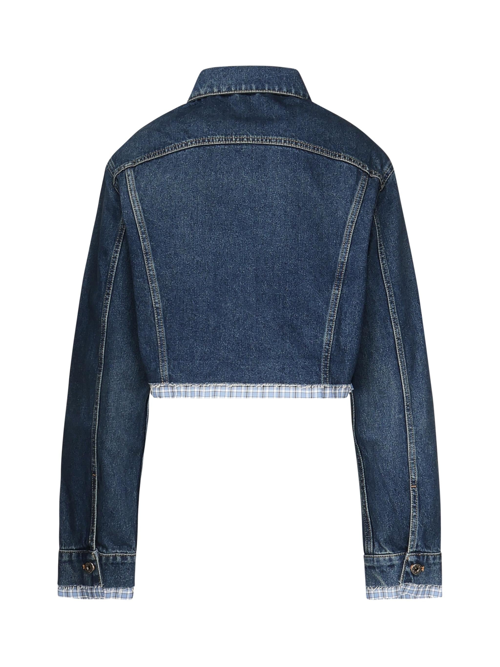 Giacca in denim e popeline GWB247 1568F0008 MIU MIU 