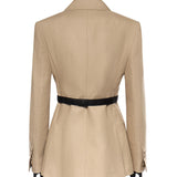 Blazer doppiopetto in natté di puro lino 2611041533600 003 MAX MARA 