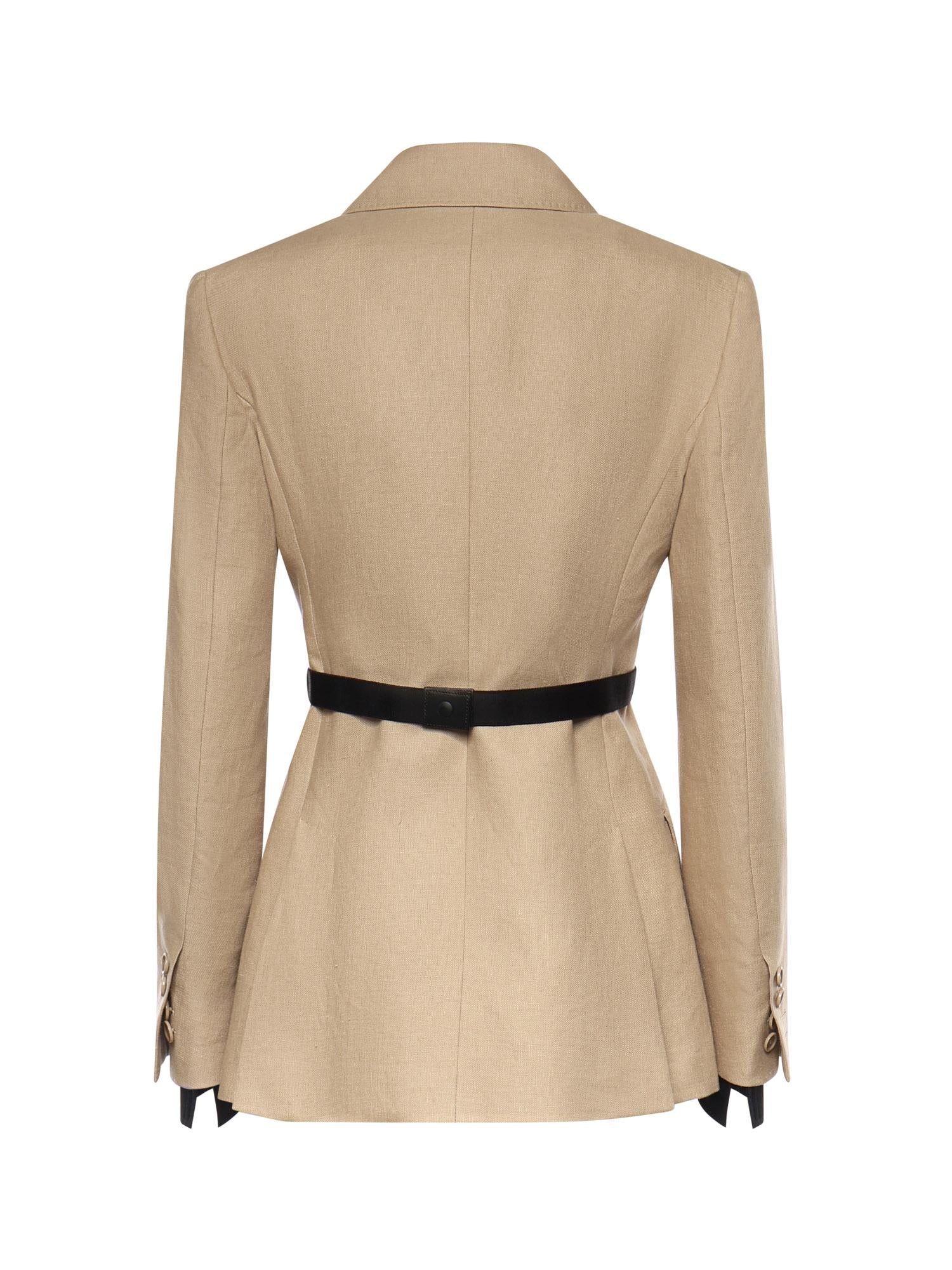 Blazer doppiopetto in natté di puro lino 2611041533600 003 MAX MARA 