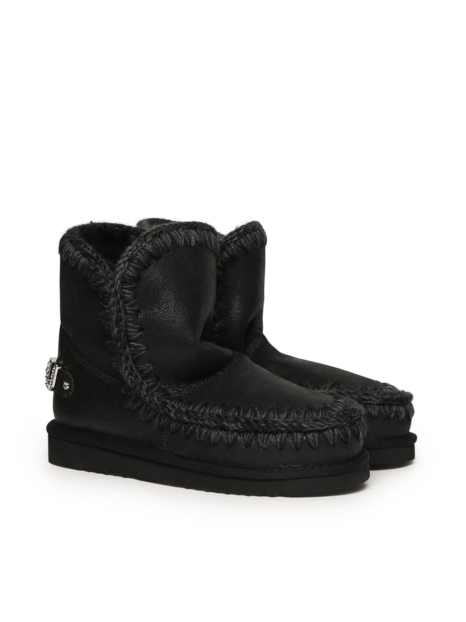 Stivali Eskimo 18 rhinestones logo MUFW101036B CBKG MOU 